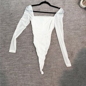 Princess Polly White Long Sleeve Bodysuit